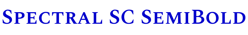 Spectral SC SemiBold 字体